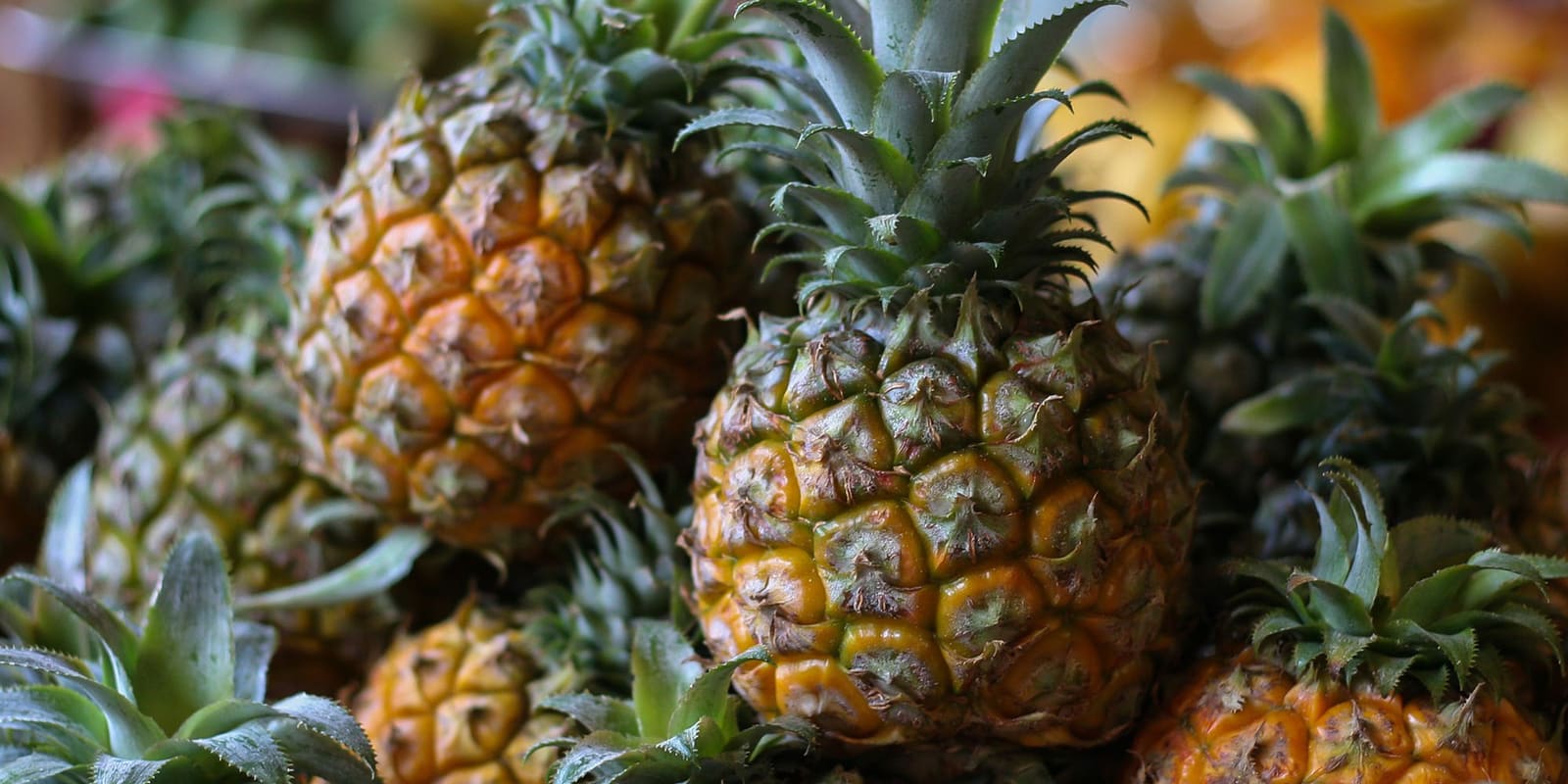 Fresh pineapple macro